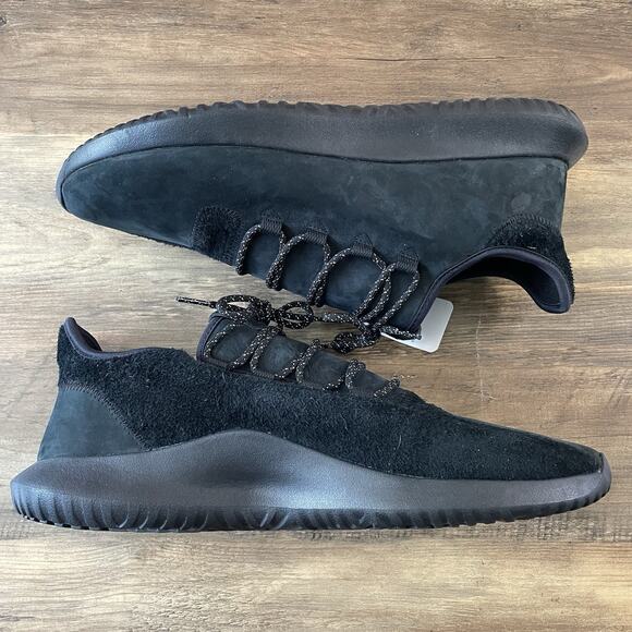 NWT Adidas Tubular Shadow Core Black Suede Men’s Size 14 Shoes BB8942 main image 7